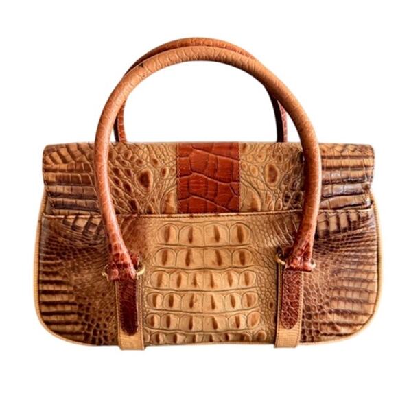 Brahmin Tri-Color Collection Croc Embossed Leather Satchel MSRP $385 - Picture 3 of 13